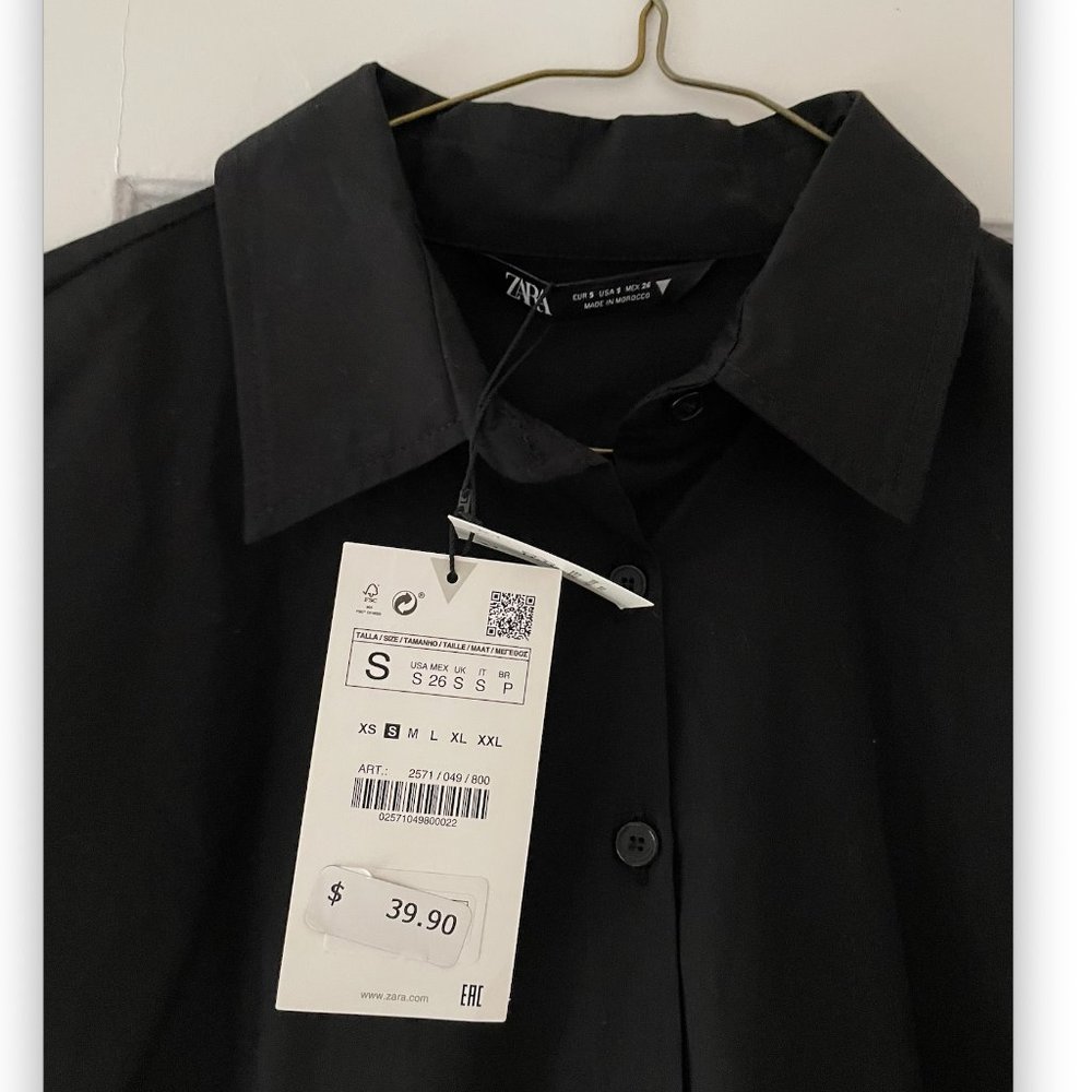 Zara | Black Day Dress | NEW with TAGS! | Size: Small - Picture 2 of 2